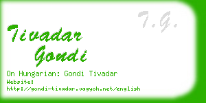 tivadar gondi business card